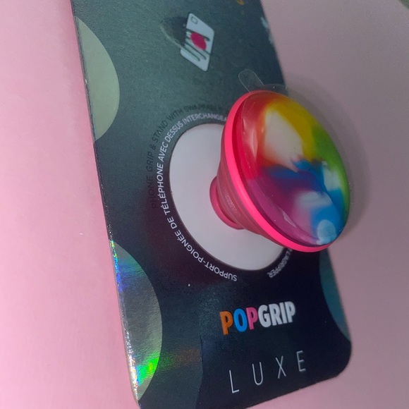 NEW POPSOCKETS POPGRIP LUXE. Color: Swirl Rainbow. GREAT STOCKING STUFFER - Picture 6 of 16